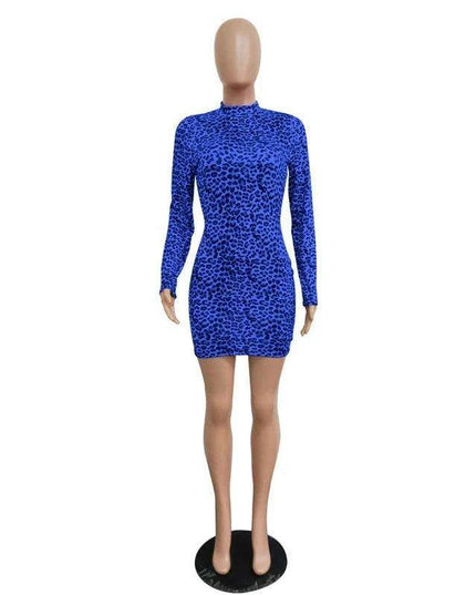 Stylish Autumn Leopard Print Bodycon Mini Dress for Trendy Looks