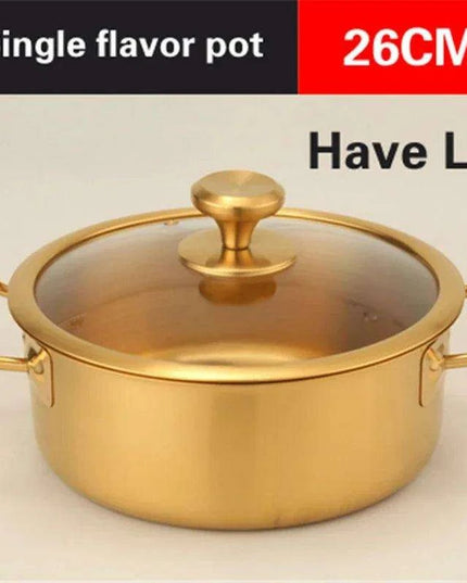 Golden Fusion Copper Soup Pot with Durable Stainless Steel Design