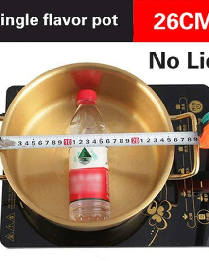 Golden Fusion Copper Soup Pot with Durable Stainless Steel Design