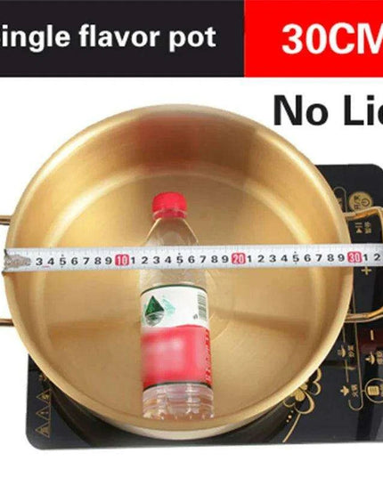 Golden Fusion Copper Soup Pot with Durable Stainless Steel Design