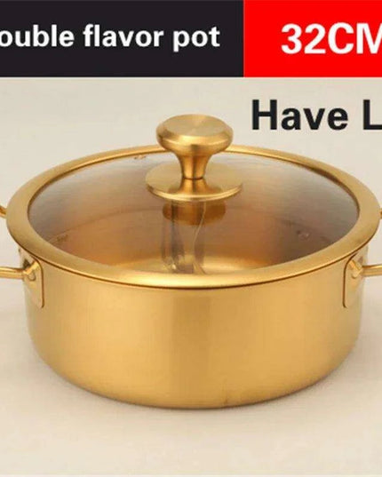 Golden Fusion Copper Soup Pot with Durable Stainless Steel Design