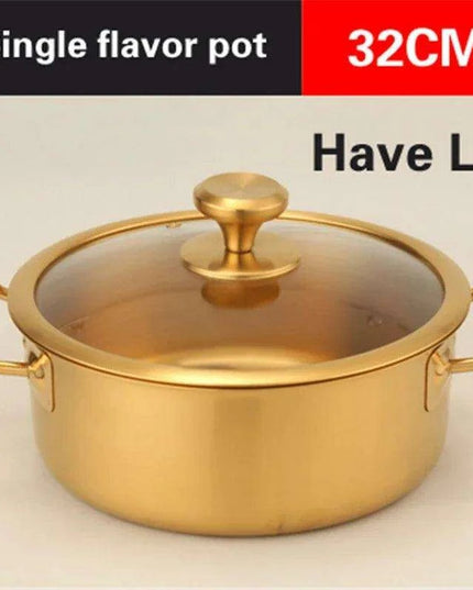 Golden Fusion Copper Soup Pot with Durable Stainless Steel Design