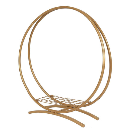 AliKopy Double Frame Hoop Table Centerpiece - Gold Metal, 24" Height