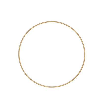 AliKopy 32" Gold Heavy Duty Metal Hoop Wreath - Durable Floral Design