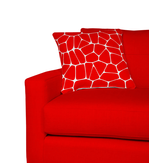 Vibrant Reversible Contemporary Decorative Pillowcase, Red