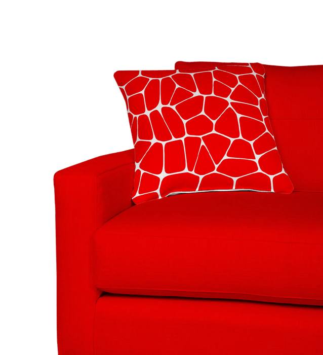 Vibrant Dual-Pattern Reversible Pillowcase - Red
