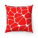 Vibrant Dual-Pattern Reversible Pillowcase - Red