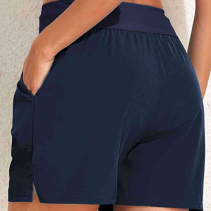 Beach Vibes Functional Swim Shorts with Pockets