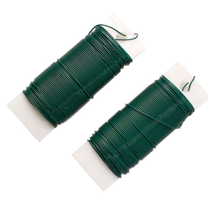 AliKopy 2 Pack 20 Gauge Green Floral Wire - 38 Yards for DIY Crafts