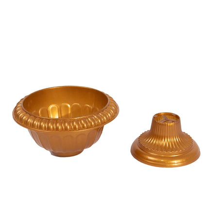 AliKopy 4-Pack Roman Style Gold Flower Pot Vases - 6" Classic Urn Plan