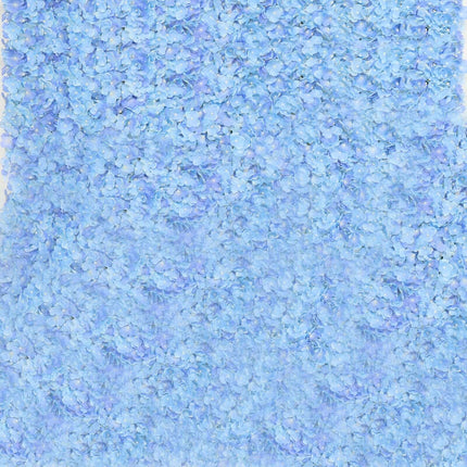 AliKopy 11 Sq Ft Light Blue UV Protected Artificial Hydrangea Wall Mat