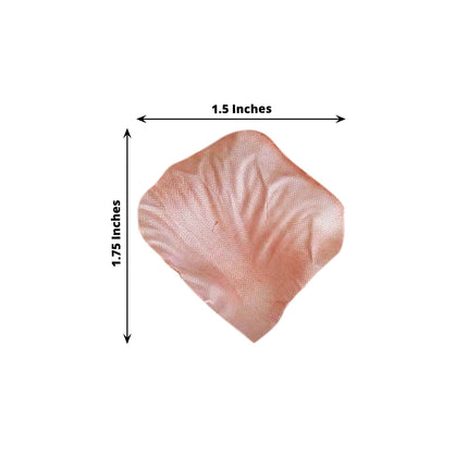 AliKopy 500-Pack Dusty Rose Silk Rose Petals - Round Design, Decorativ