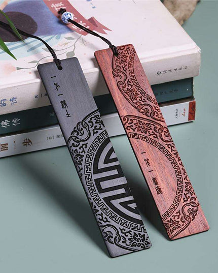 Charming Handcrafted Chinese Redwood Bookmark - Perfect Gift for Book Enthusiasts - Essential Office Accessory