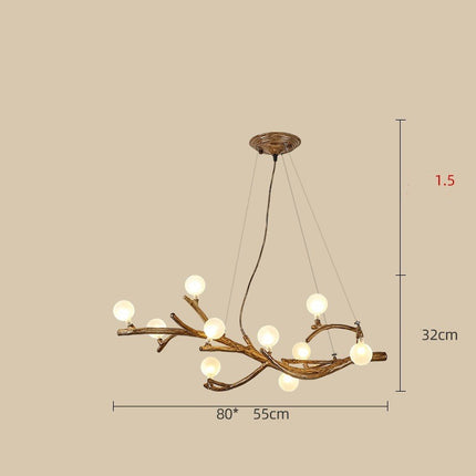 Restaurant Chandelier Decorative Tree Branch Lights Zen Japanese Wabi-