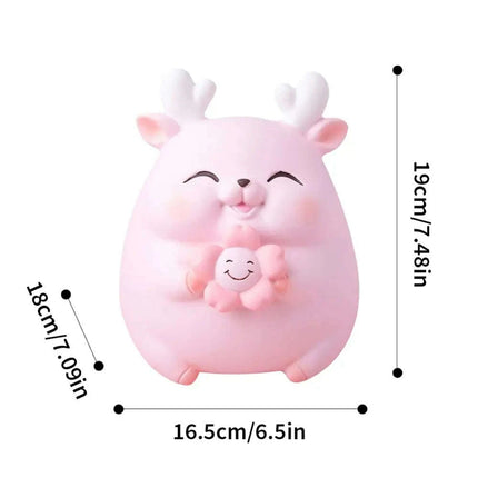 Adorable Cartoon Cow Coin Bank - Cute Vinyl Money Box for Kids - Fun Savings Jar