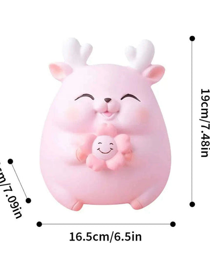 Adorable Cartoon Cow Coin Bank - Cute Vinyl Money Box for Kids - Fun Savings Jar
