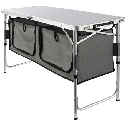 VEVOR Folding Camping Kitchen Table - Quick Set-up, 3 Adjustable Heigh