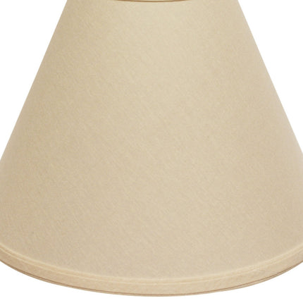 Room & Decor Beige Linen Deep Cone Hardback Lampshade, 19" Bottom
