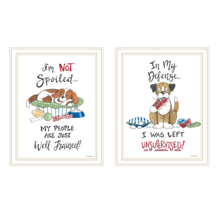 Deb Strain 2-Piece "I Was Left Unsupervised" Framed Wall Art Set