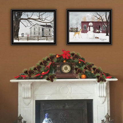 Billy Jacobs 2-Piece Winter Wall Art Set, Black Framed, Home Decor