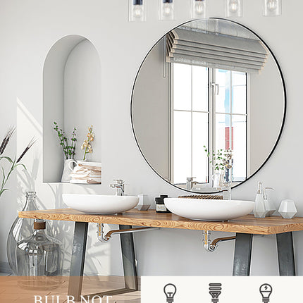 Room & Decor Rustic 5-Light E26 Vanity Light Fixture with Clear Glass