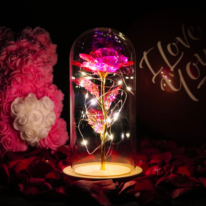 Eternal Love Galaxy Rose Illumination Lamp