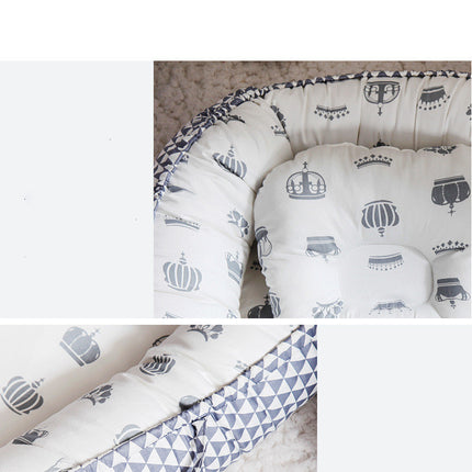 Peekaboo Studio Portable Foldable Newborn Bed with Removable Cover