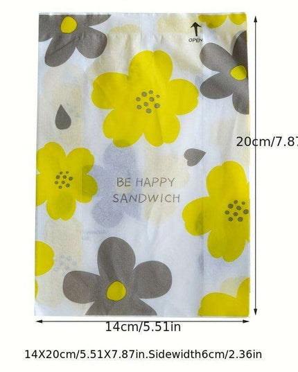 50-Pack Eco-Conscious Paper Bags for Takeaway Rolls and Sandwiches, Oil-Resistant, Microwave Safe