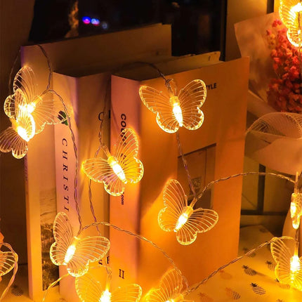 Peekaboo Studio 3m Butterfly String Lights - 20 LED Warm White Lights
