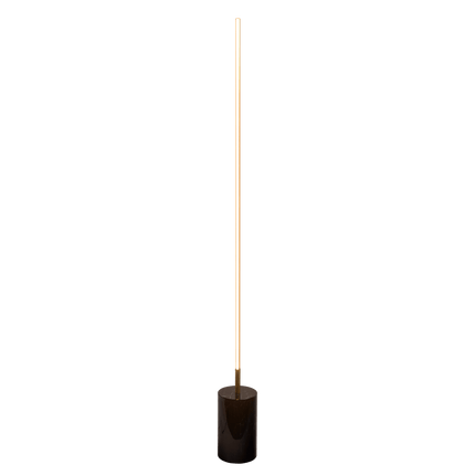 Room & Decor Prism Brass Gold LED Floor Lamp, Faux Marble Base, Switch