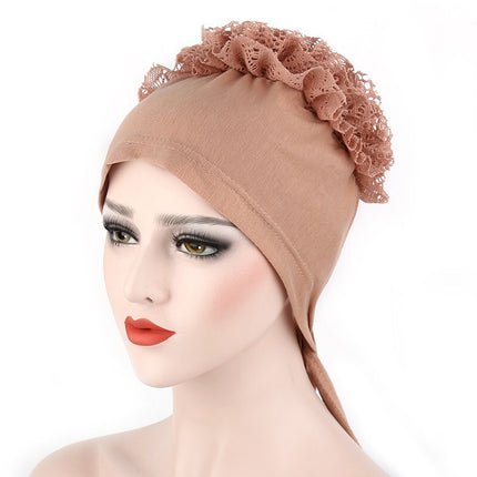 Peekaboo Studio Large Solid Color Lace Flower Hat with Adjustable Fit