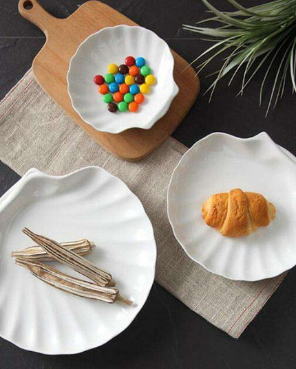 Charming Scalloped White Ceramic Dish with Timeless Elegance