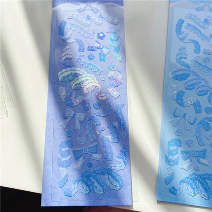 Peekaboo Studio Lace Ribbon Cuckoo Card Sticker - Handmade & Elegant