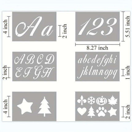 Creative Alphabet and Number Stencils Kit - 45 Sheets for Artistic Face Albums, Painting, and Graffiti Projects