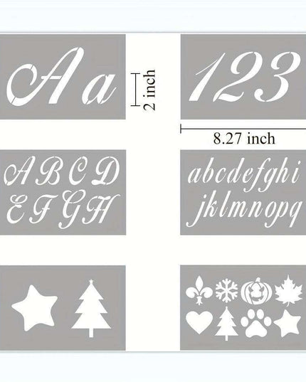 Creative Alphabet and Number Stencils Kit - 45 Sheets for Artistic Face Albums, Painting, and Graffiti Projects