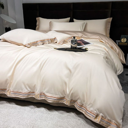 Long Velvet Cotton Four-piece Quilt Cover Bedding