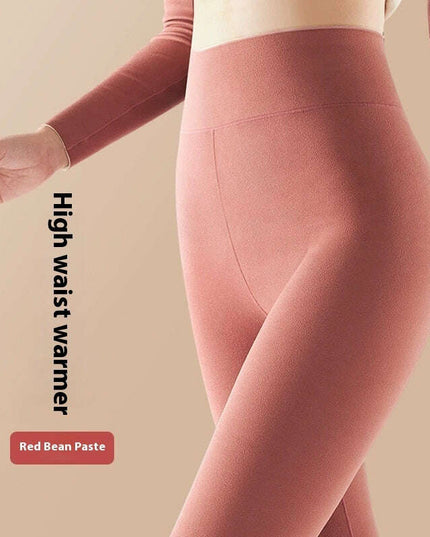 Solid Color High Waist Women's Thermal Underwear Pant