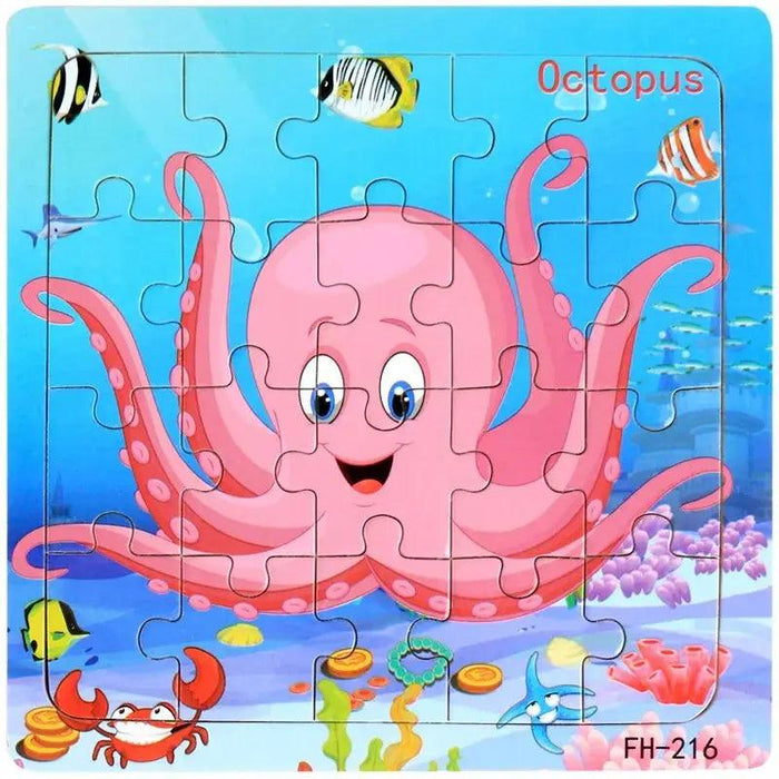 Montessori Interactive 3D Wooden Puzzle - Engaging Learning Toy for Young Adventurers