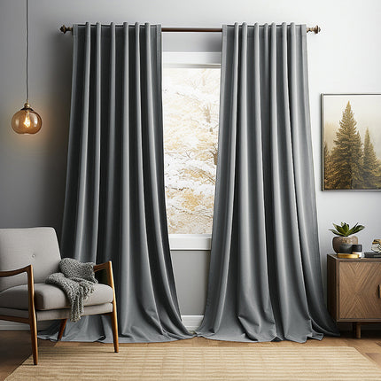 Vintage Velvet Blackout Curtain | Heat-Insulating, Perforated Eyelet, 8 Colours