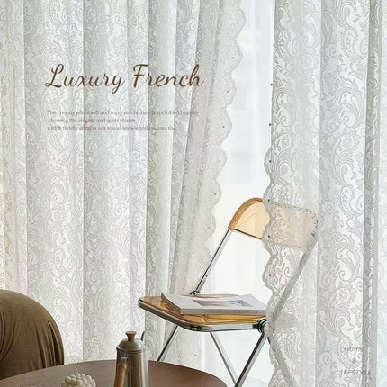 French Lace Sheer Curtain | Bedroom & Door Panel