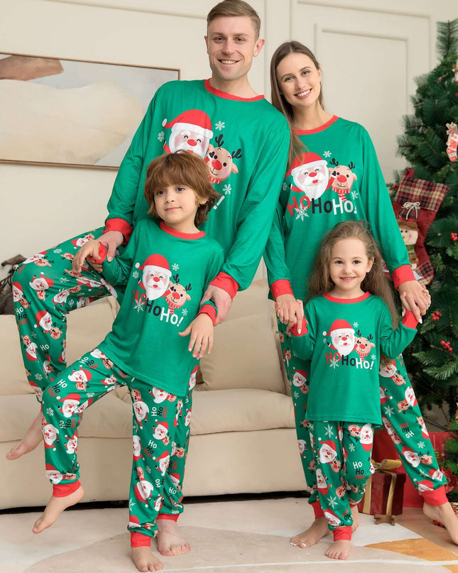 Christmas Pajamas For Family Matching Family Christmas PJs Sets Santa Claus Printed Top Sleepwear