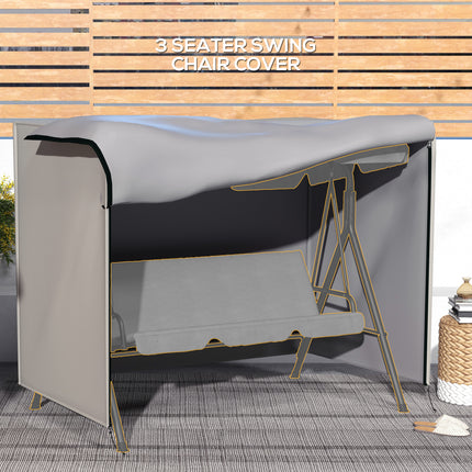 Peekaboo Studio Dark Grey Three-Seater Swing Chair Cover, Weatherproof