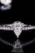Luxurious Moissanite Sterling Silver Ring Set with Zircon Accents - Exquisite Lab-Diamond Ensemble in Gift Box