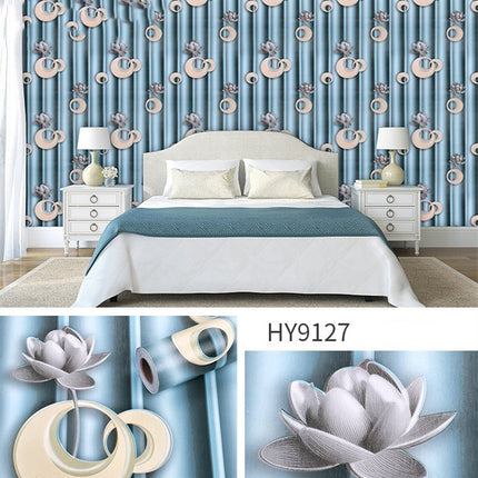 Large Flower Wallpaper Mixed With Family Style