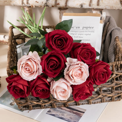 Peekaboo Studio Flannel Rose Artificial Flowers - Wedding & Home Decor