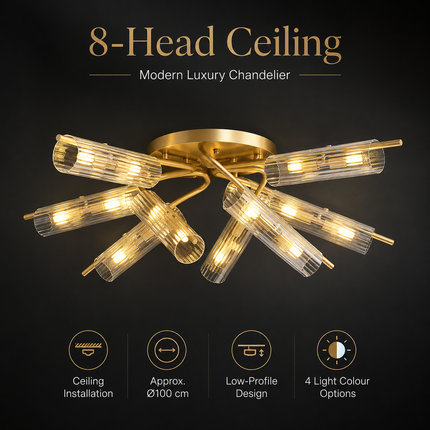 Modern High-End Chandelier — Luxury Ceiling & Pendant Formats, 6–8–10 Heads, 4 Light Tones Chandeliers modern-simple-living-room-chandelier-atmospheric-high-end-light-luxury-study-bedroom-dining-room-light-1 Home & Garden > Lighting > Pendant Lights & Chandeliers > Modern Chandeliers