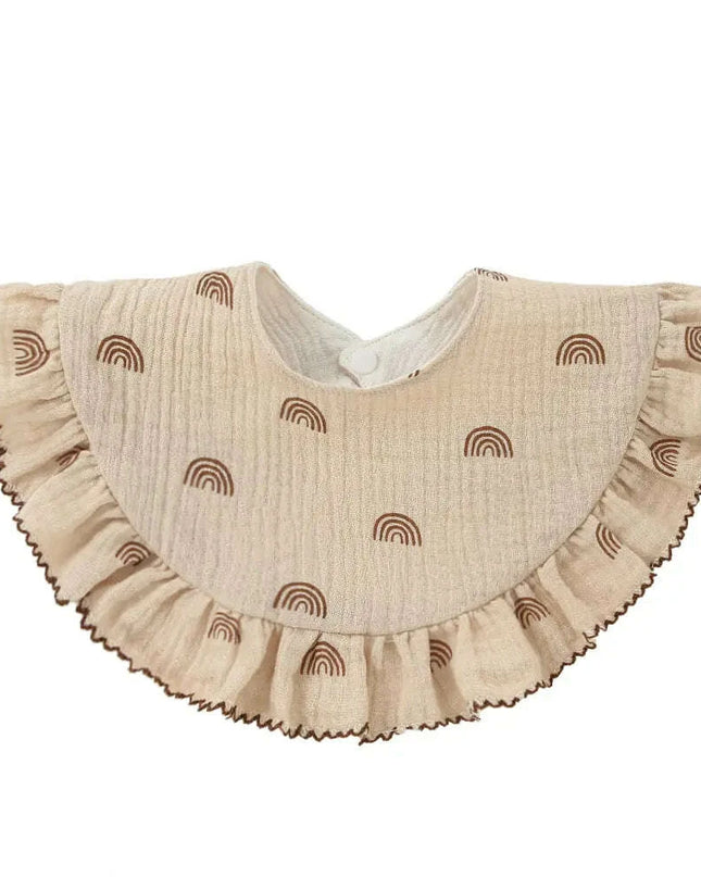 Adorable Floral Lace Baby Bib - Soft Cotton Burp Cloth