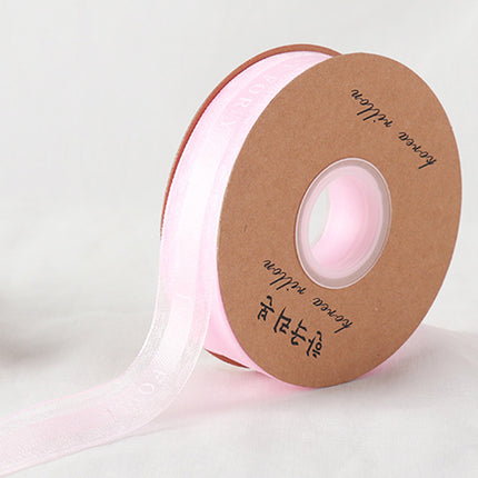 Peekaboo Studio Flower Bouquet Ribbon - Printed English Letters, Durab