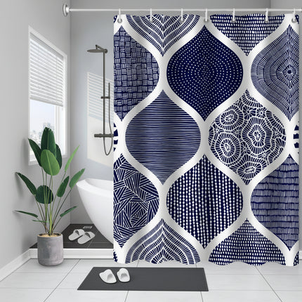 Waterproof Shower Curtain Cross-border Amazon Polyester Toilet Shower