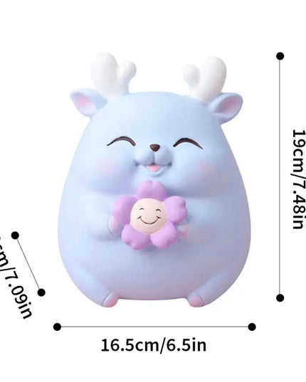 Adorable Cartoon Cow Coin Bank - Cute Vinyl Money Box for Kids - Fun Savings Jar